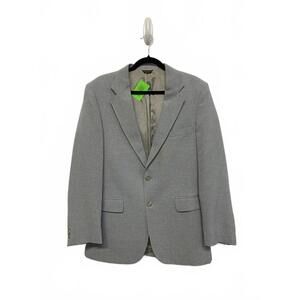 Vintage Levis Classic Gray Men's Action Suit Jacket Blazer Light Blue Gray 40R